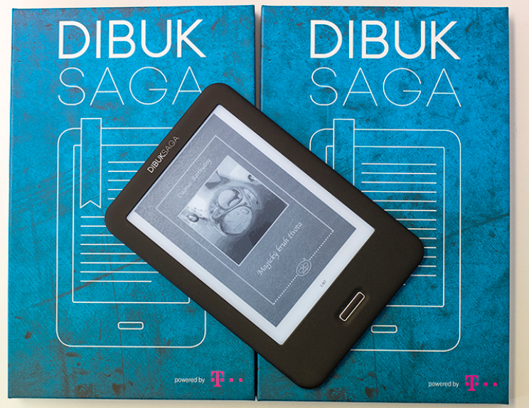 DIBUK Saga e-reader on its retail boxes